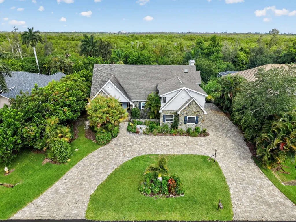 Aerial view of a Fort Myers home HOMKEYS worked on